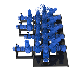 Интеллектуальный испытательный манифольд с многоступенчатым дросселирования 140MПa